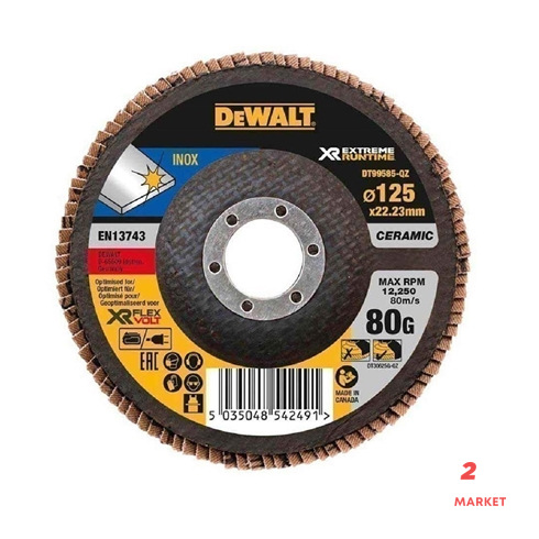 DeWALT Ceramic Flap Disc 125mm 80 Grit — Makers Market