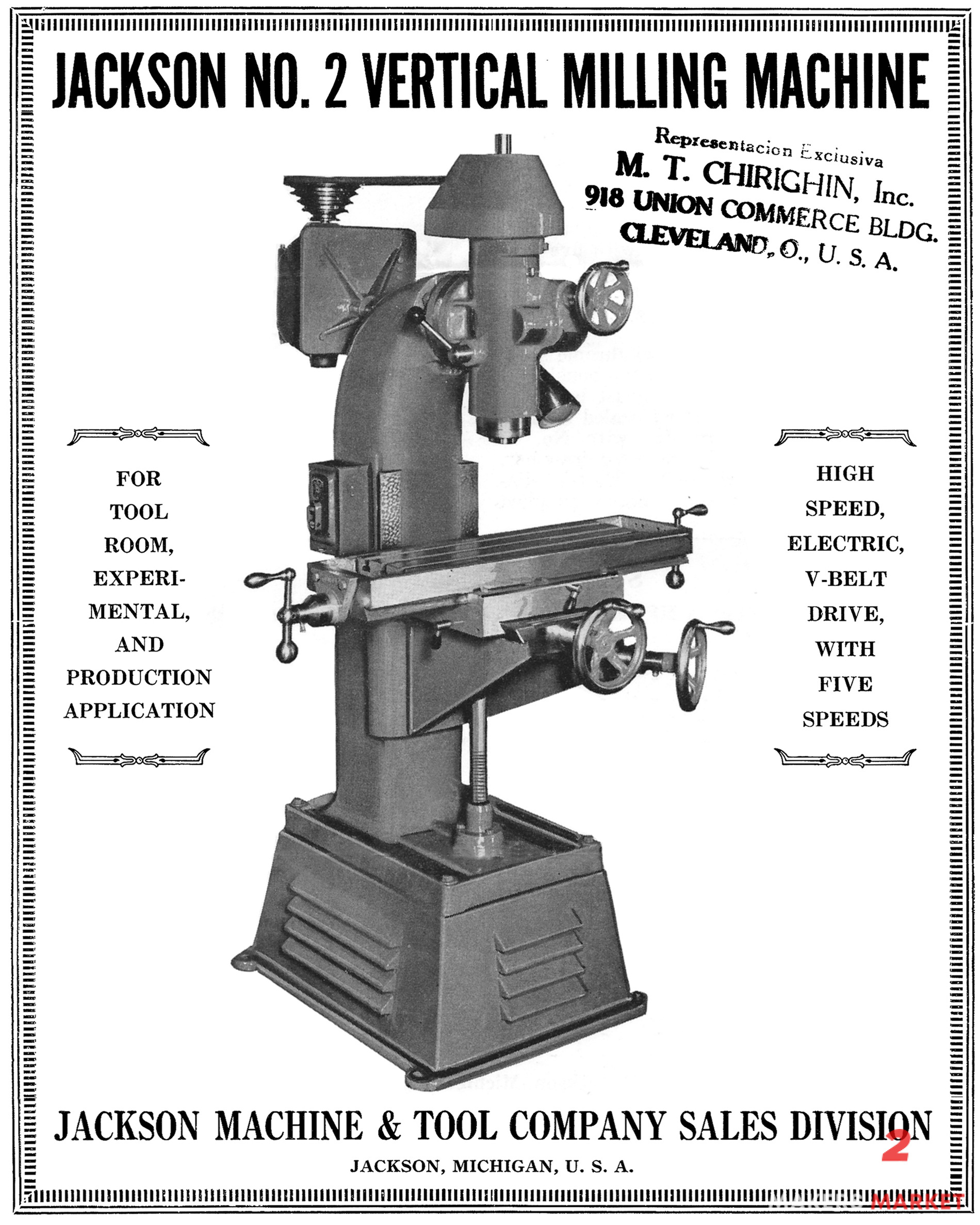 Jackson No.2 Vertical Milling Machine — Makers Market
