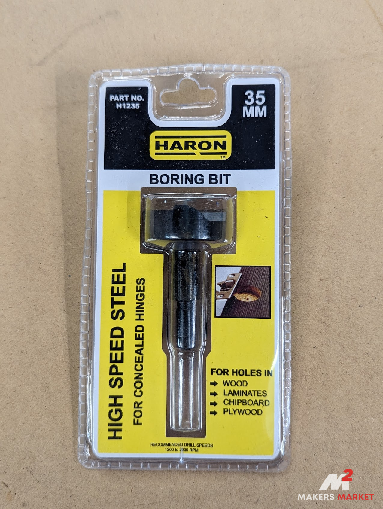 Haron 35mm Concealed Hinge Boring Drill Bit — Makers Market