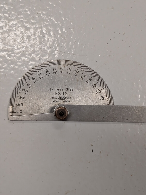 Shinwa Rules No. 19 Stainless Steel Protractor — Makers Market