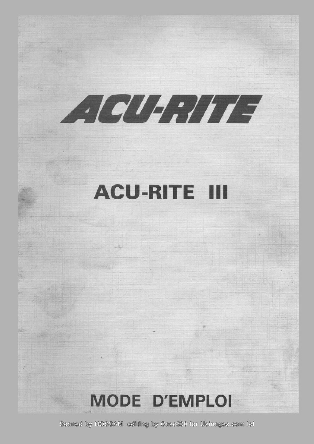 ACU RITE III visu