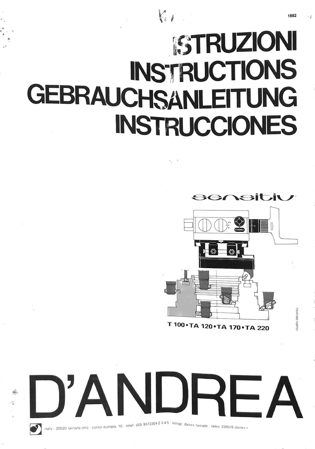 Andrea T100 TA120 TA170 TA220 bis