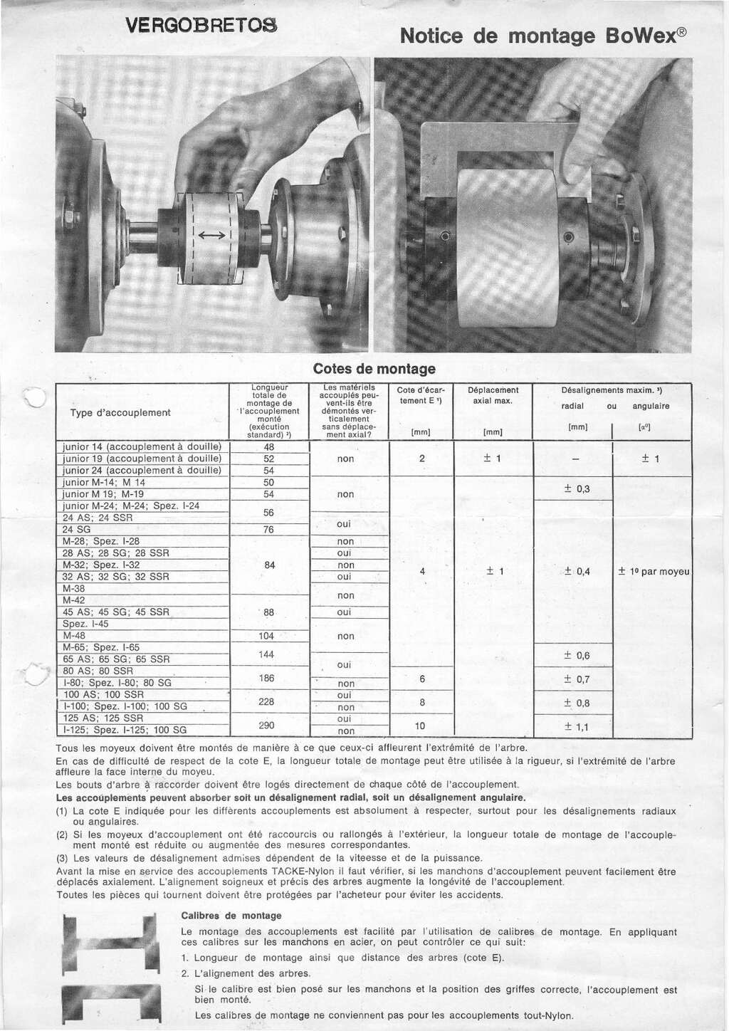 BOWEX Notice de Montage