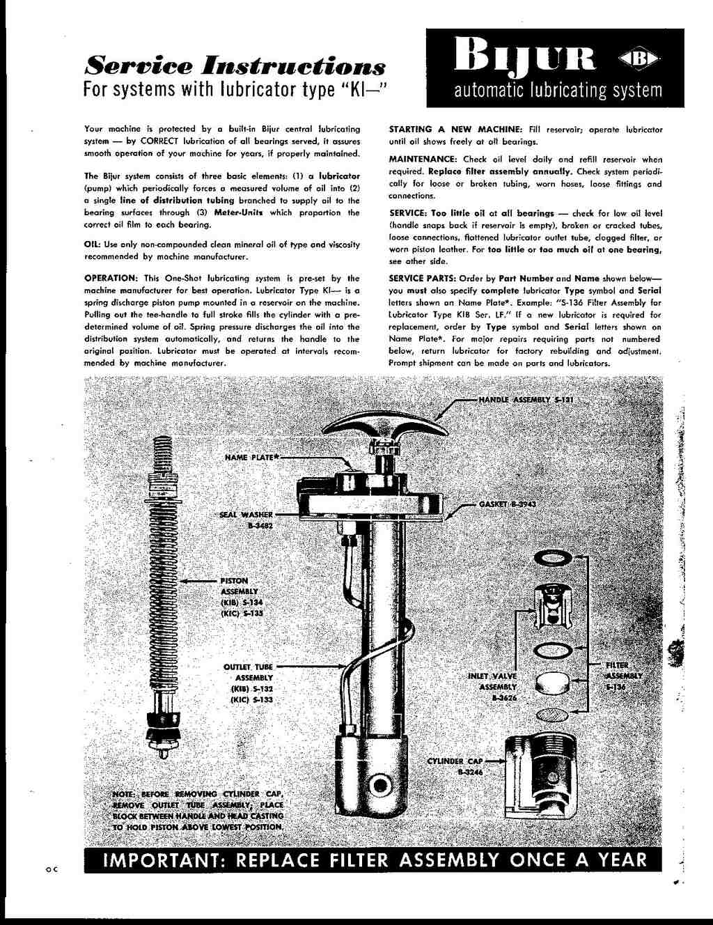 Bijur KI Auto Lube System