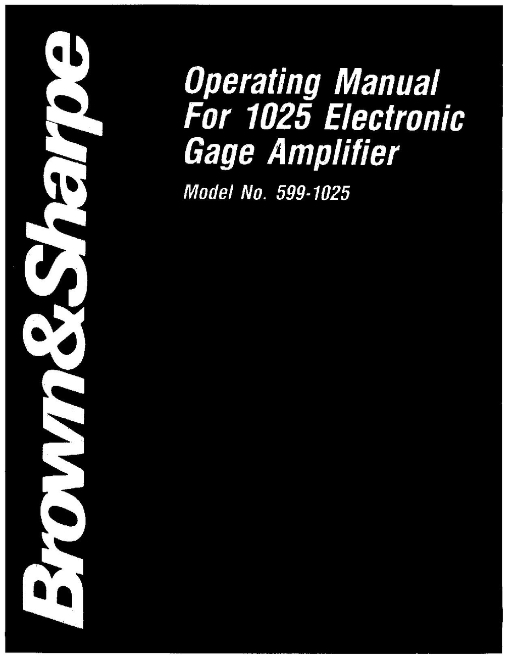 Brown Sharpe 599 1025 amplificateur pour jauges