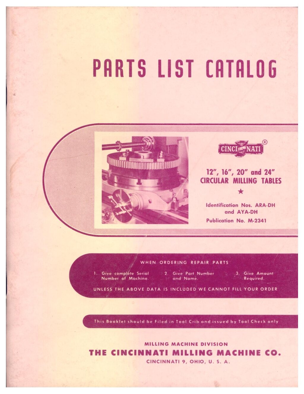 Cincinnati Circular Milling Table