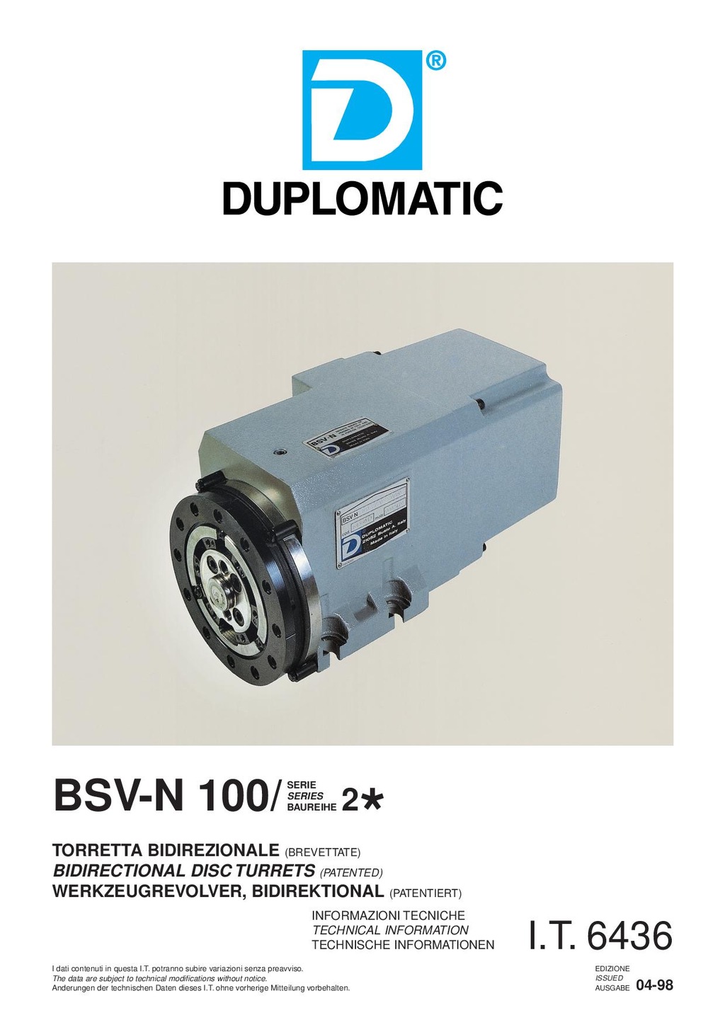 DUPLOMATIC BVS N 100