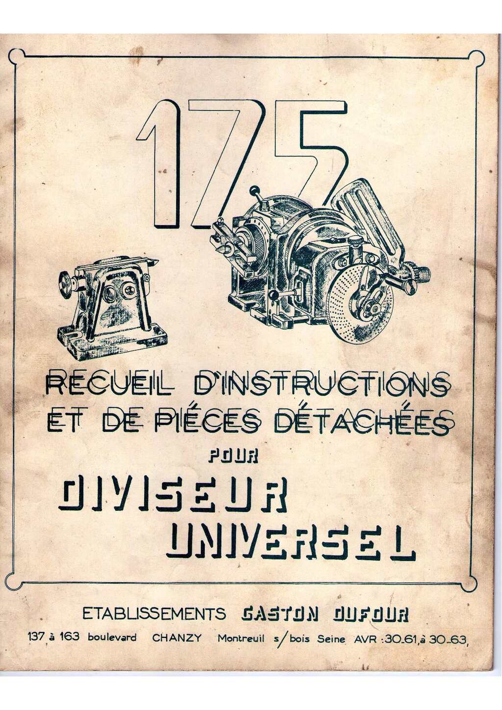 Dufour diviseur universel 175