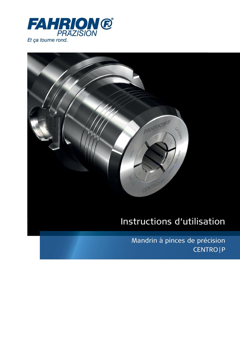 Fahrion CENTRO P mandrin a pince Instructions d_utilisation