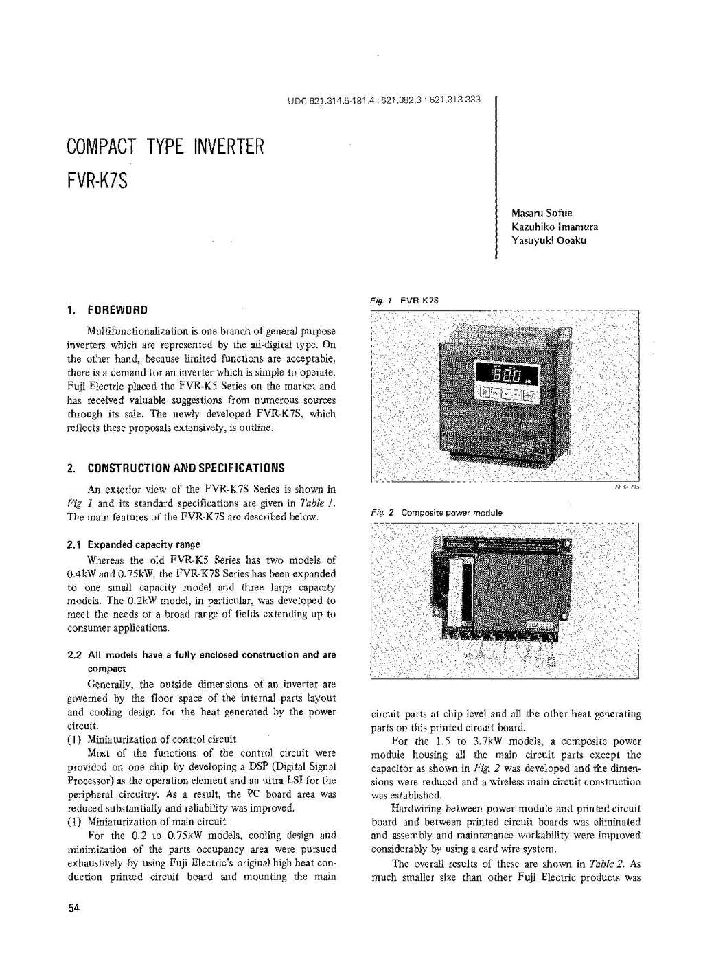 Fuji electric FVR K7S 1.1 kwa