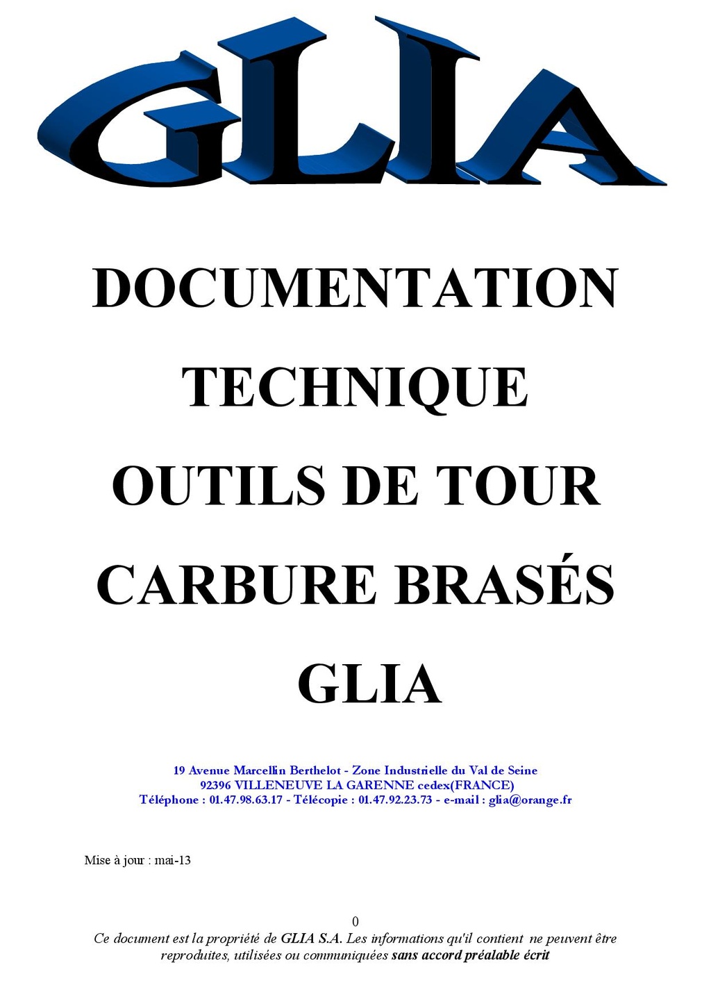GLIA outils de tour carbure brases