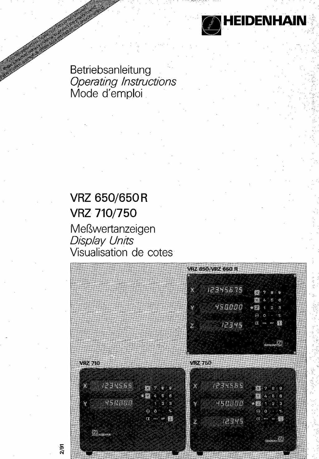 Heidenhain vrz 650 650R 710 750