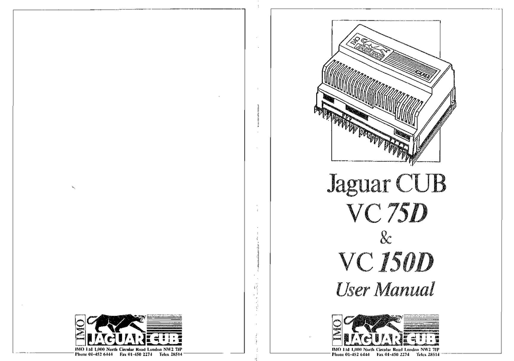 IMO Jaguar CUB VC75D VC150D User Manual