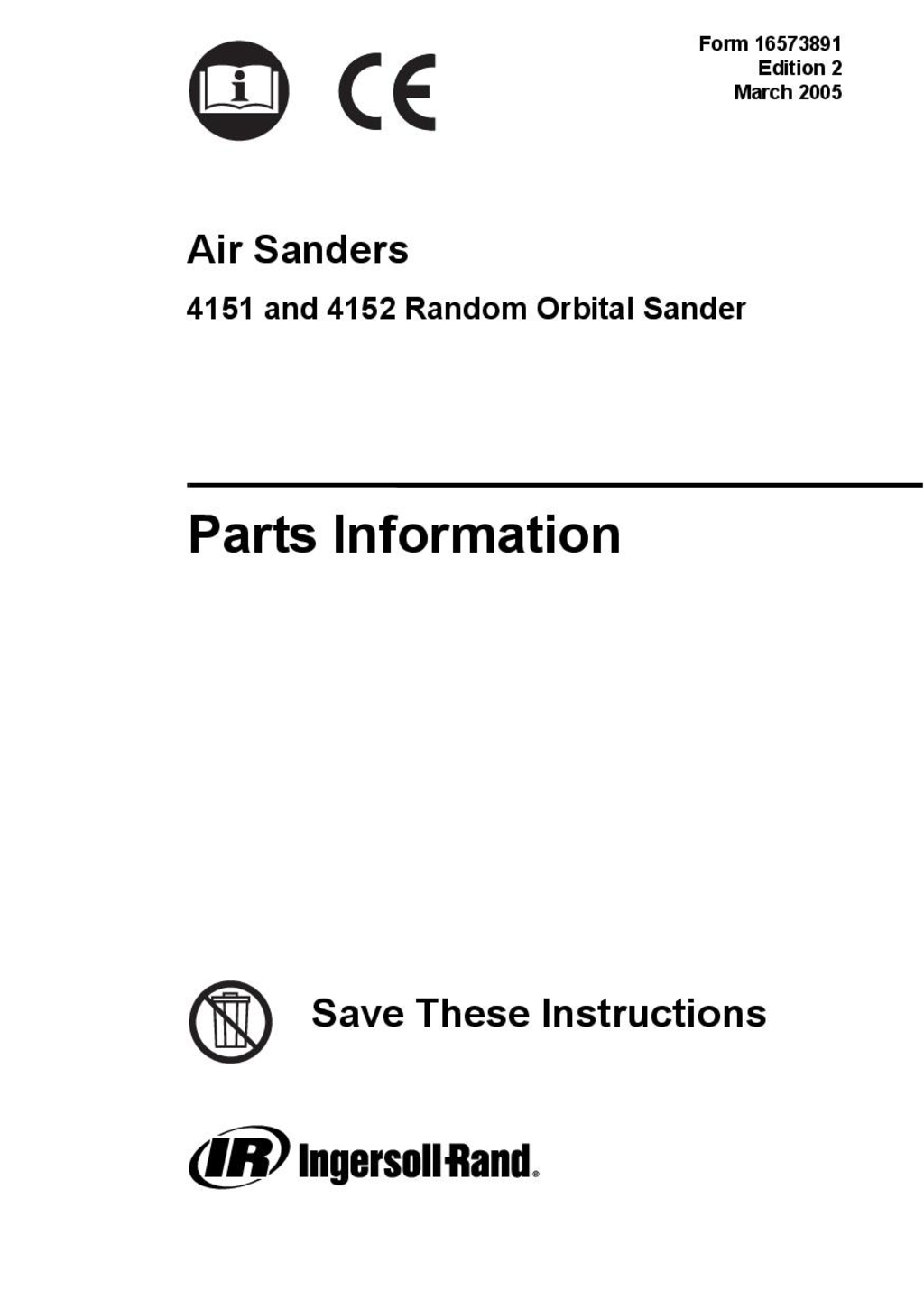 Ingersoll rand 4151 et 4152 pieces