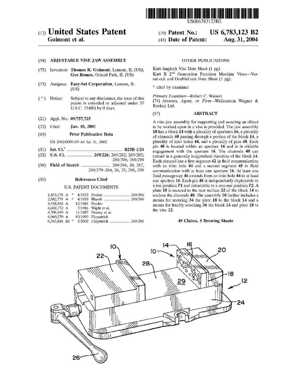 Lang Brevet ‚tau US6783123