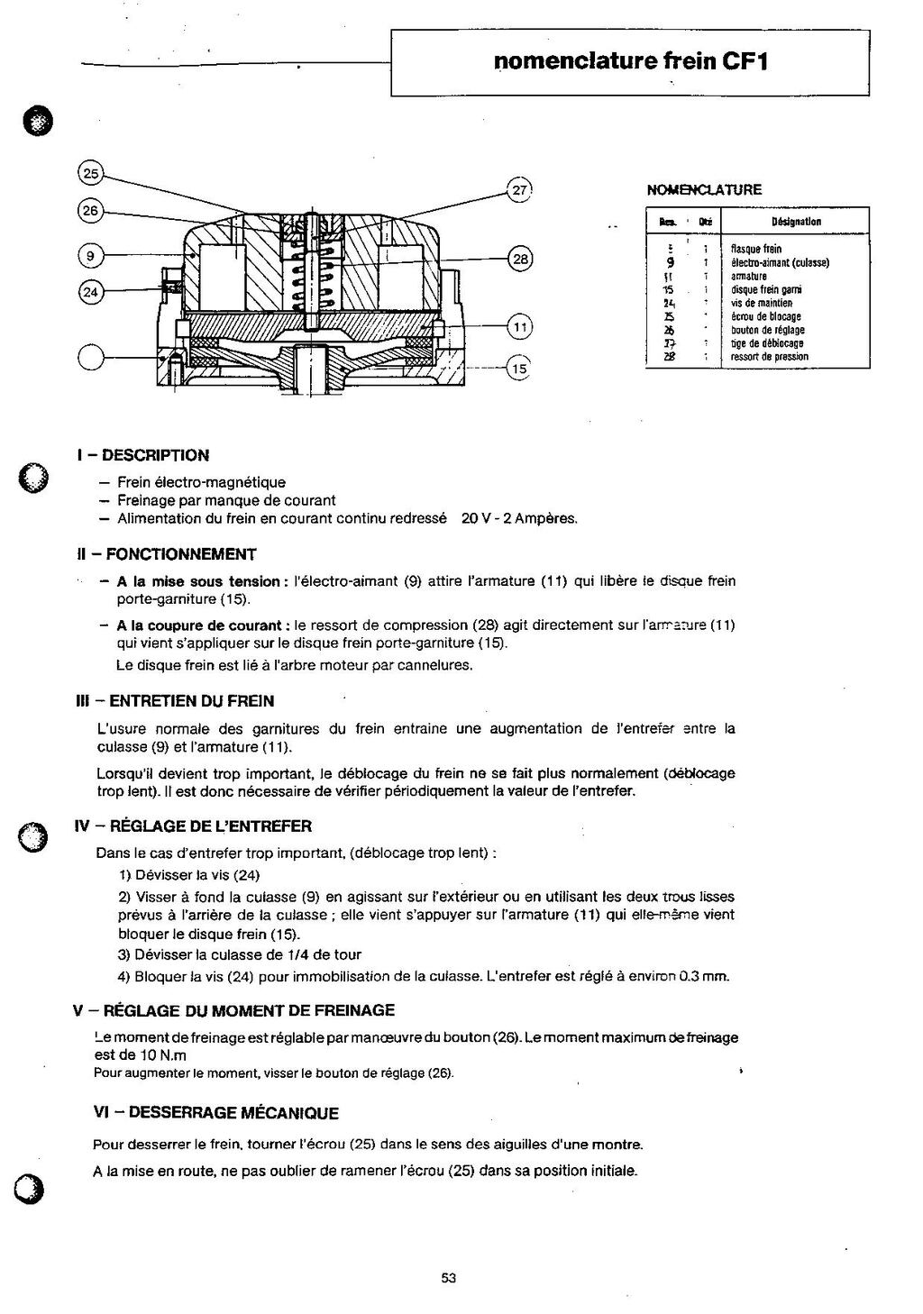 Leroy Somer frein cf1