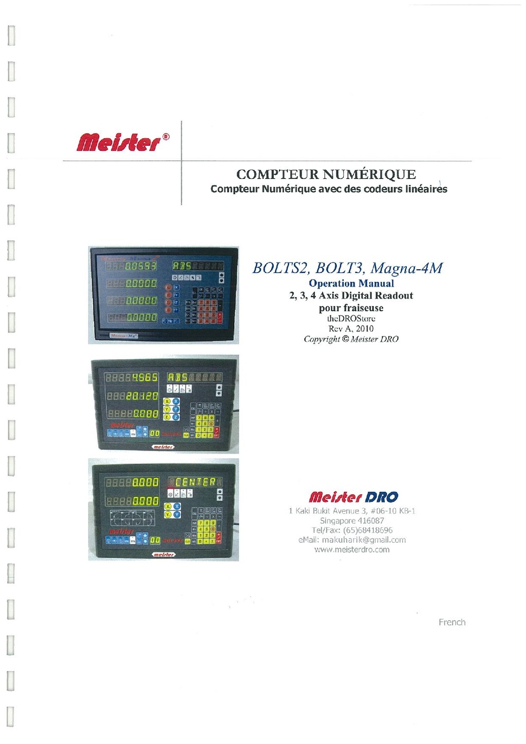 MEISTER bolts2 bolts3 magna 4m