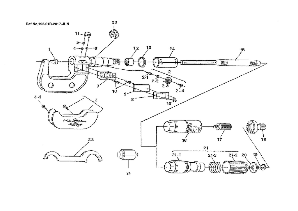Mitutoyo micrometre serie 193 01B eclat‚ 2017
