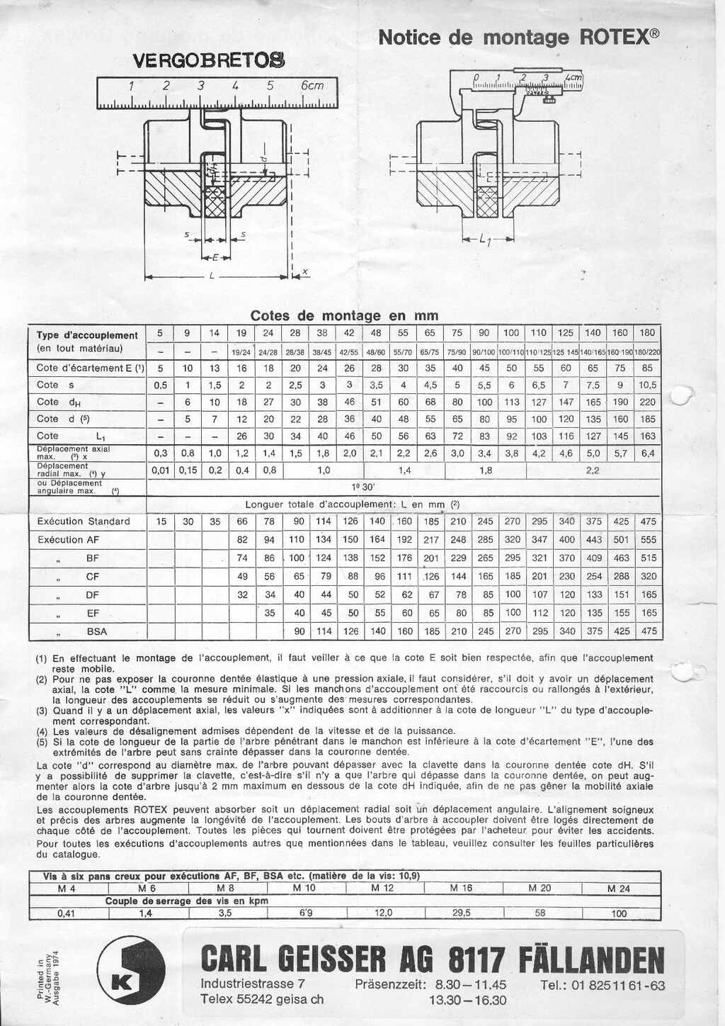 ROTEX Notice de montage