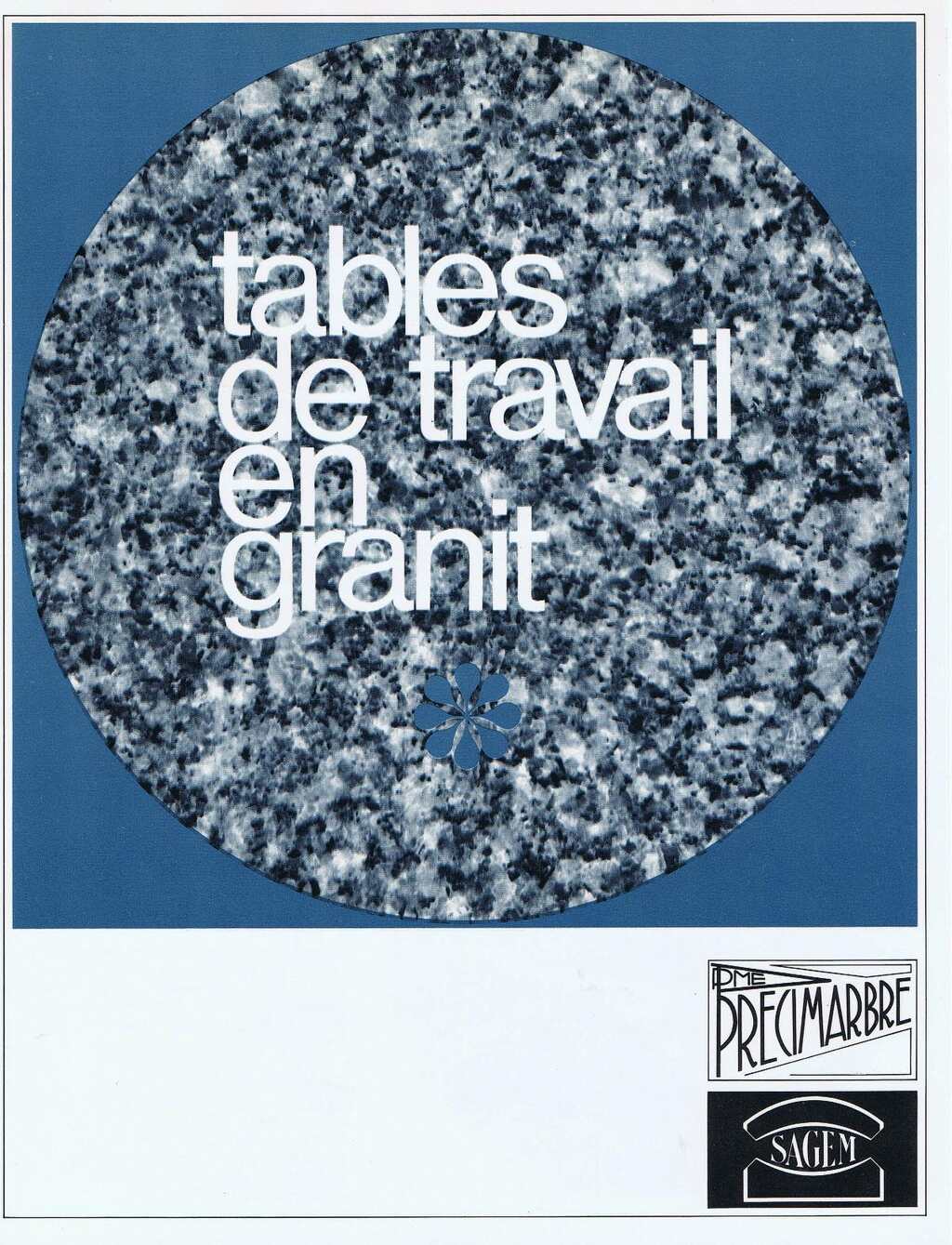 SAGEM PRECIMARBRE TABLES GRANIT Plaquette commerciale