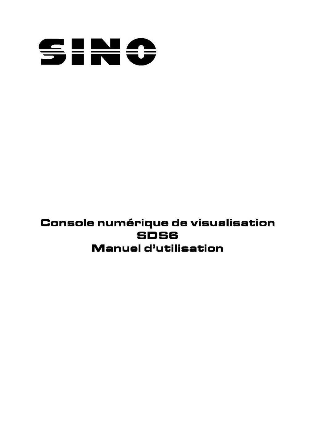 SINO SDS6 DRO Manuel d_utilisation FR