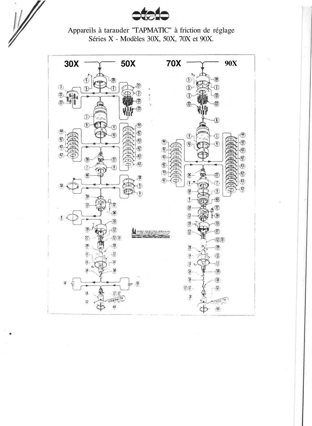 Tapmatic 30 50 70 90 X. piece