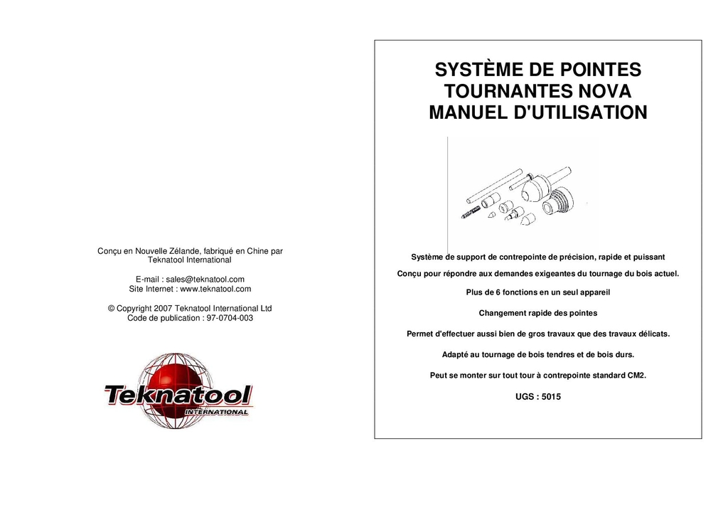 Teknatool Pointe tournante NOVA