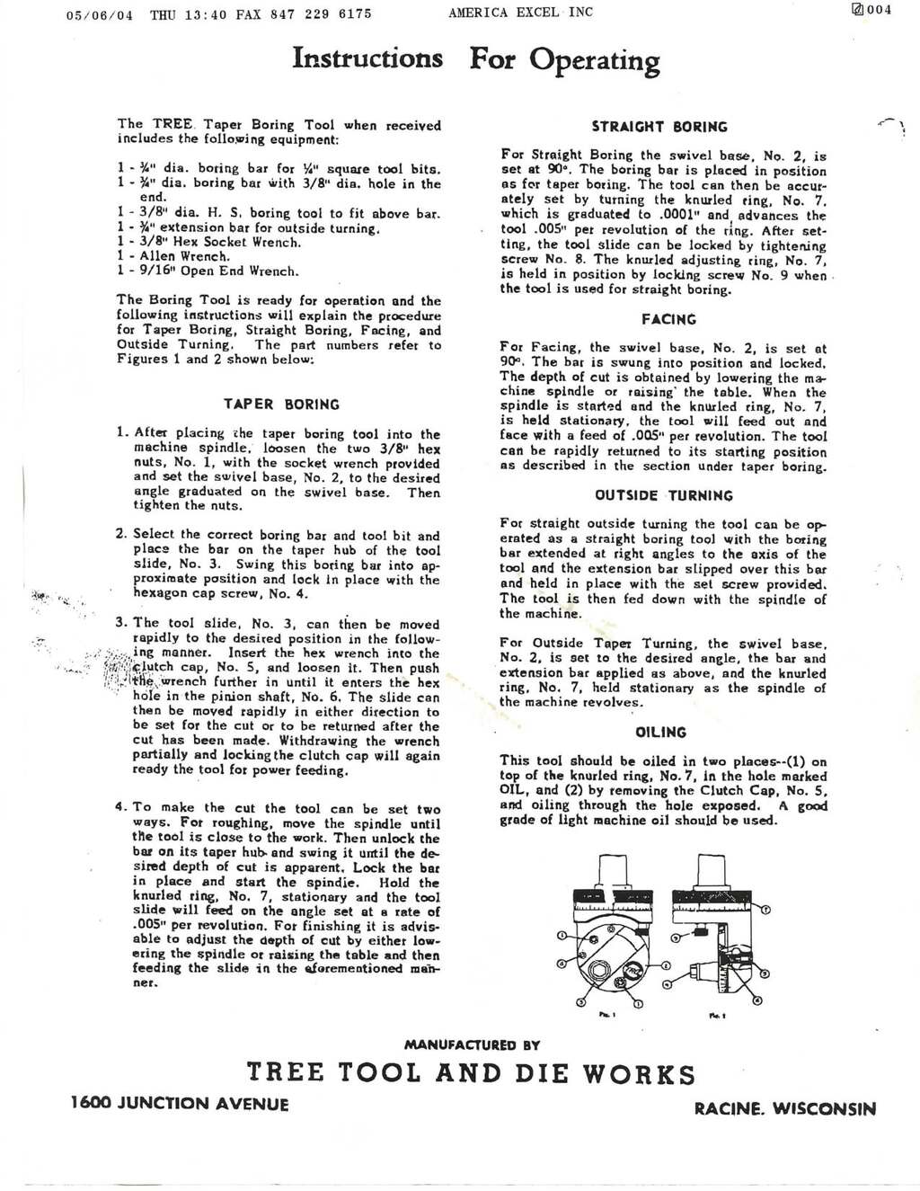 Tree instructions & parts
