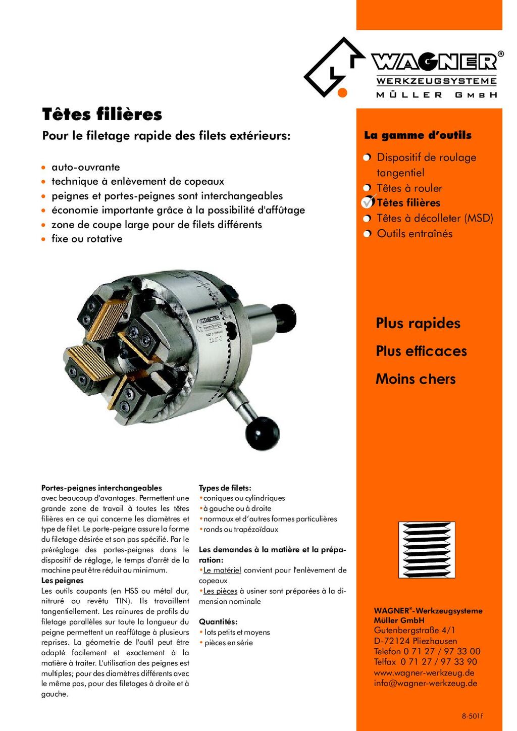 Wagner head filiŠre plaquette