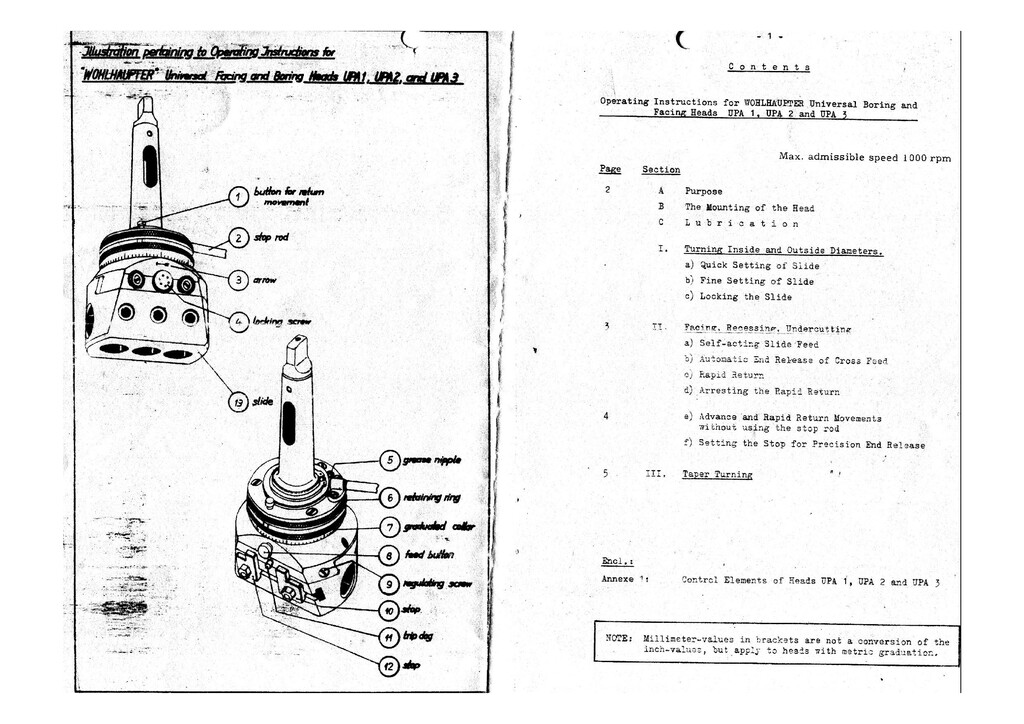 Wohlhaupter UPA3 changement de c“ne
