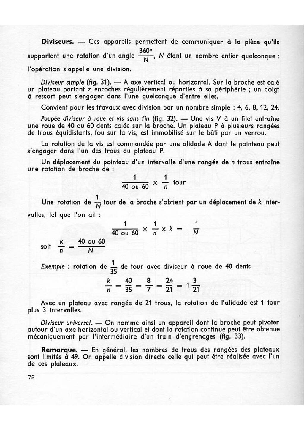 diviseurs Kearney & Trecker